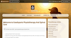 Desktop Screenshot of goodsportsphysio.com.au