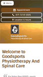 Mobile Screenshot of goodsportsphysio.com.au
